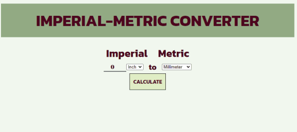 Day 33: Imperial to Metric Converter (In Progress)