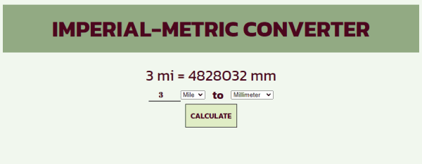 Day 34: Imperial to Metric Converter (Complete)